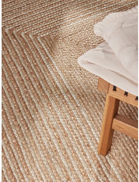 Dywan z juty dwustronny/tkany ręcznie w naturalnym kolorze/w jasnym naturalnym kolorze 120x170 cm Juno – Hanse Home