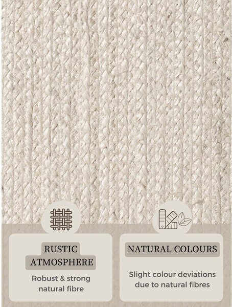 Kremowy dywan z juty dwustronny/tkany ręcznie 160x230 cm Braided – Hanse Home