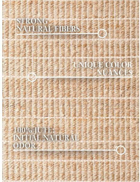 Chodnik z mieszanki juty dwustronny/tkany ręcznie w naturalnym kolorze 80x200 cm Birka – Villeroy&Boch