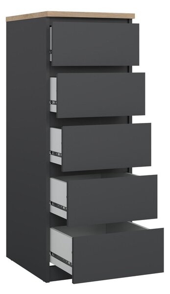 Ciemnoszara komoda 40x111x50 cm Naia – Tvilum
