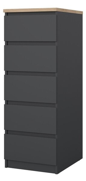 Ciemnoszara komoda 40x111x50 cm Naia – Tvilum