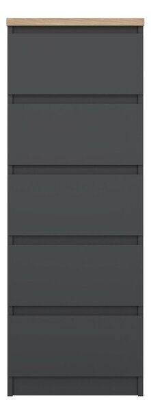 Ciemnoszara komoda 40x111x50 cm Naia – Tvilum