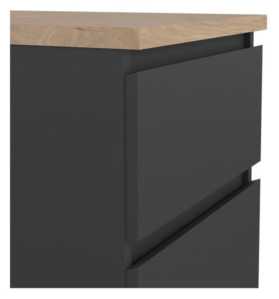 Ciemnoszara komoda 40x111x50 cm Naia – Tvilum