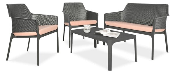 Komplet ogrodowy Nardi NET RELAX Antracite + poduszki