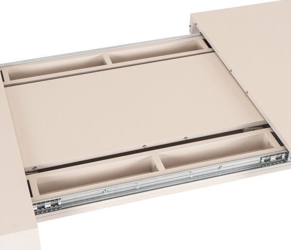 Stół Prostokątny Rozkładany HAMPTON 160-240 cm Kaszmir/Złoty do Jadalni Glamour