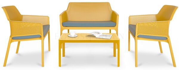 Komplet ogrodowy Nardi NET RELAX Senape + poduszki