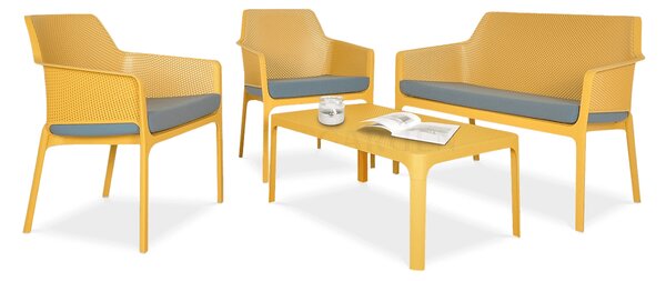 Komplet ogrodowy Nardi NET RELAX Senape + poduszki