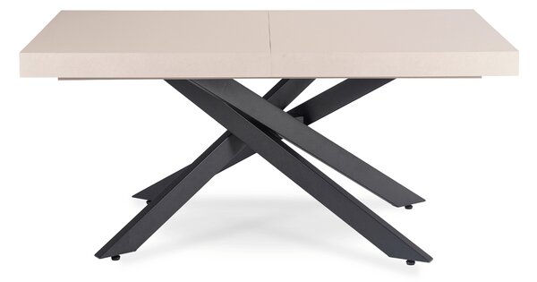 Stół Prostokątny Rozkładany HAMPTON 160-240 cm Kaszmir/Czarny do Jadalni Nowoczesny