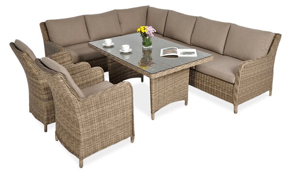 Narożnik z technorattanu MARYLAND Brown