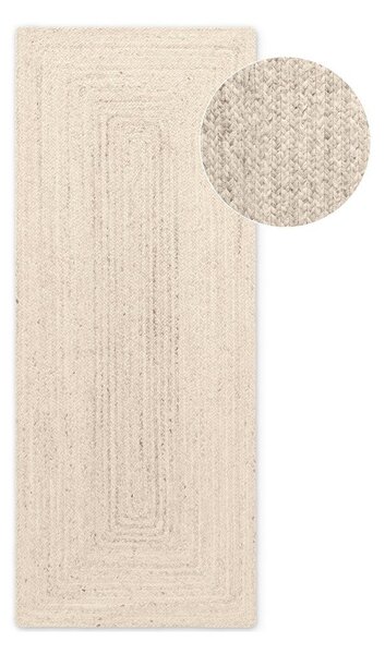 Kremowy chodnik z juty dwustronny/tkany ręcznie 80x200 cm Juno – Hanse Home