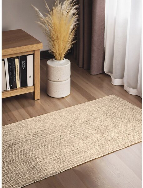 Kremowy chodnik z juty dwustronny/tkany ręcznie 80x200 cm Juno – Hanse Home