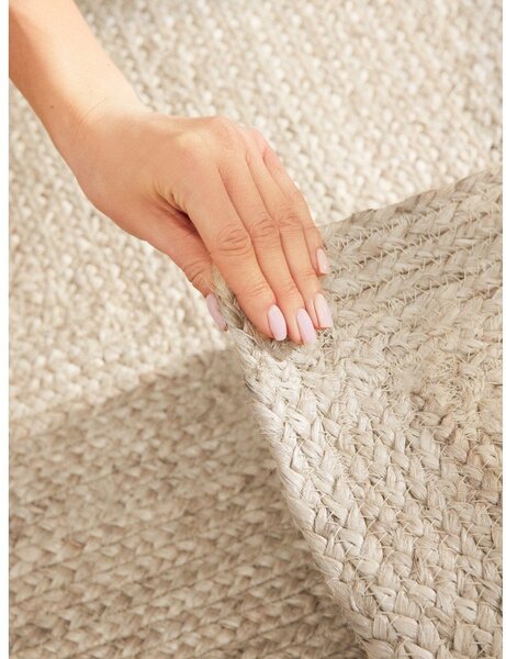 Kremowy chodnik z juty dwustronny/tkany ręcznie 80x200 cm Juno – Hanse Home