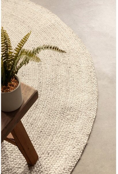 Kremowy okrągły dywan z juty dwustronny/tkany ręcznie ø 200 cm Braided – Hanse Home