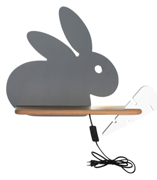Kinkiet RABIT szary LED 1x4W 200lm wym:31x37x12cm IP20 Candellux