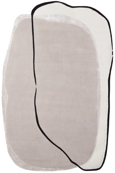 MebleMWM Dywan owalny z wełną SPOT Beige | 160x230 | Beżowy