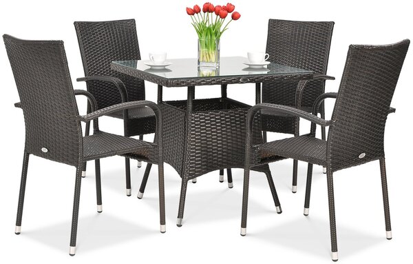 Zestaw ogrodowy technorattan FIESTA/LUGO 4+1 Brown