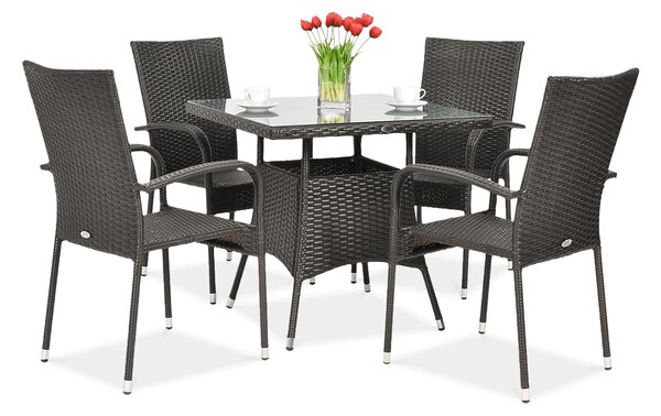 Zestaw ogrodowy technorattan FIESTA/LUGO 4+1 Brown