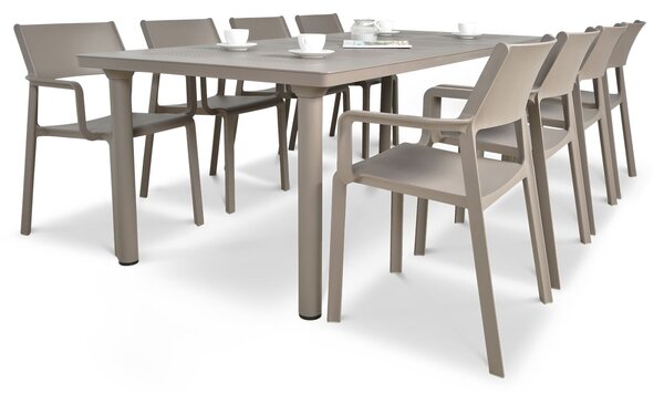 Zestaw ogrodowy Nardi TRILL/LIBECCIO 160-220cm 8+1 Tortora