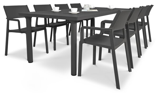 Zestaw ogrodowy Nardi TRILL/LIBECCIO 160-220cm 8+1 Antracite