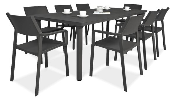 Zestaw ogrodowy Nardi TRILL/LIBECCIO 160-220cm 8+1 Antracite
