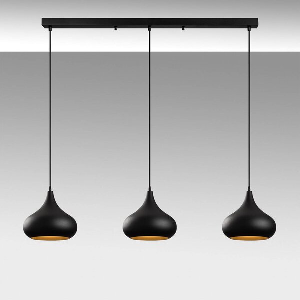 Lampa wisząca Muba Opviq, możliwość ściemniania, czarny, salon / jadalnia, metal