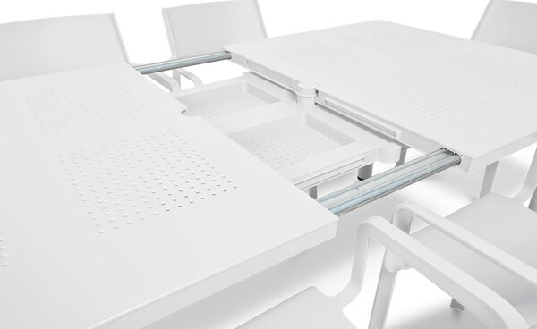 Zestaw ogrodowy Nardi TRILL/LIBECCIO 160-220cm 8+1 Bianco