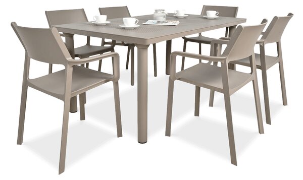 Zestaw ogrodowy Nardi TRILL/LIBECCIO 160-220cm 6+1 Tortora