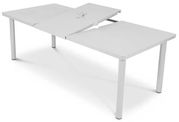 Meble ogrodowe Nardi BORA/LIBECCIO 160-220cm 6+1 Bianco