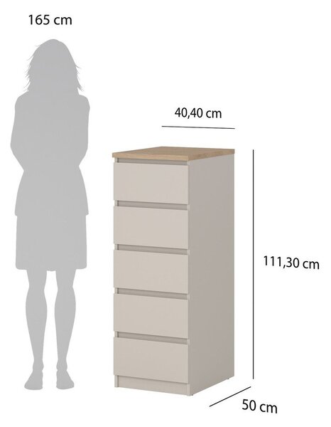 Kremowa komoda 40x111x50 cm Naia – Tvilum