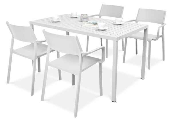 Komplet ogrodowy Nardi TRILL/CUBE 140 4+1 Bianco