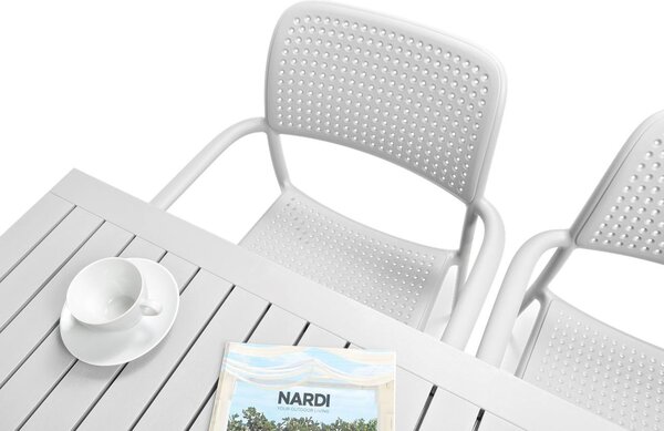 Komplet ogrodowy Nardi BORA/CUBE 140 4+1 Bianco