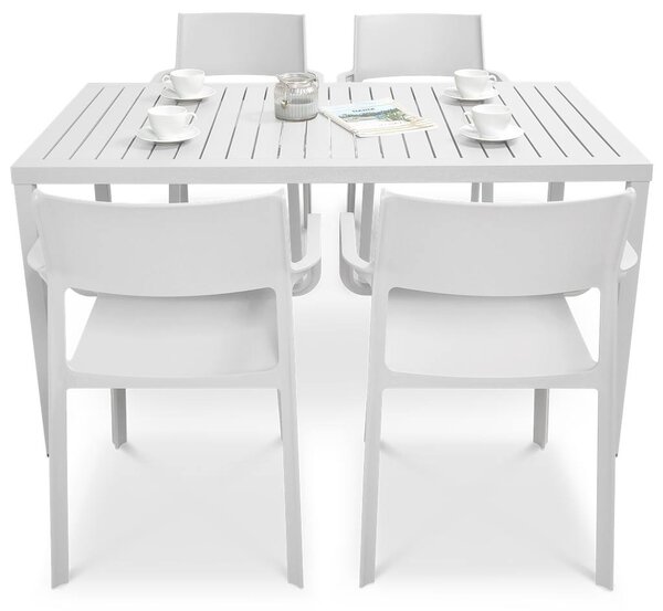 Komplet ogrodowy Nardi TRILL/CUBE 140 4+1 Bianco