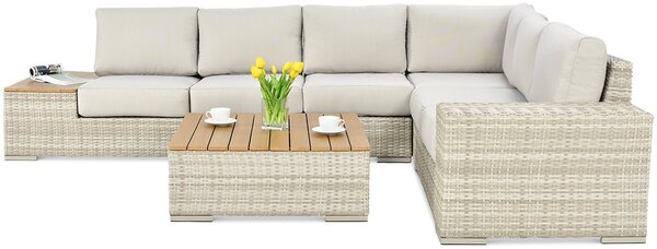 Narożnik technorattan AVOCADO WOOD Beige