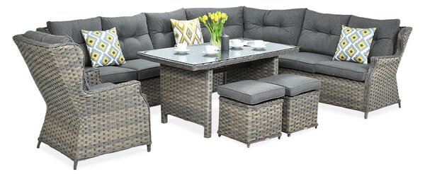 Narożnik z technorattanu TRIVENTO DINING Melange