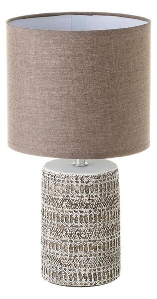 Brązowa lampa stołowa z tekstylnym kloszem (wys. 33,5 cm) – Casa Selección