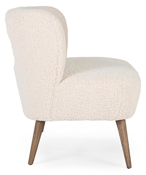 Kremowa sofa z imitacji futra 115 cm Cortina – Bizzotto