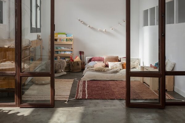 Ceglasty bawełniany dywan 80x140 cm Twin Toffee – Lorena Canals