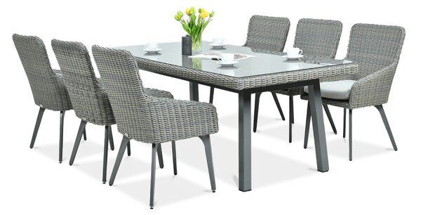 OUTLET 596 Zestaw z technorattanu MILANO 6/200 Grey