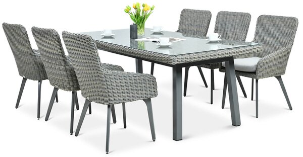 OUTLET 596 Zestaw z technorattanu MILANO 6/200 Grey