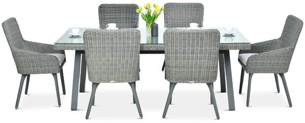 OUTLET 596 Zestaw z technorattanu MILANO 6/200 Grey