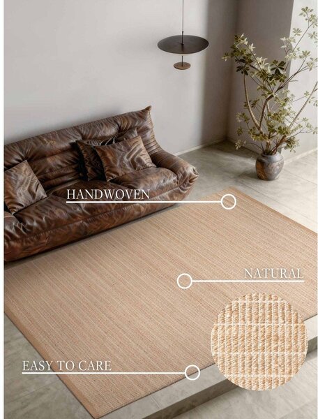 Dywan z mieszanki juty dwustronny/tkany ręcznie w naturalnym kolorze 160x230 cm Birka – Villeroy&Boch