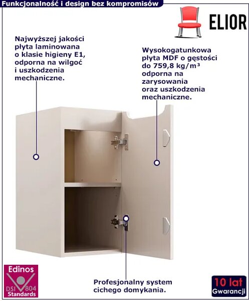 Wisząca szafka łazienkowa w kolorze kaszmirowym T6-D20