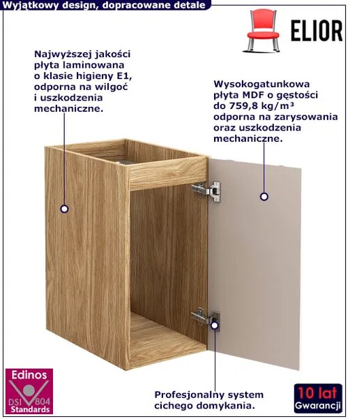 Beżowa nowoczesna szafka łazienkowa 3d K9-F12