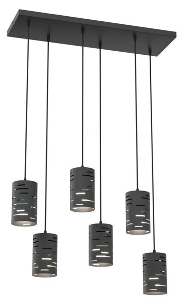 Czarna wisząca lampa industrialna nad stół A7-N53