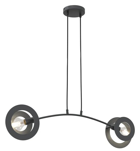 Czarna nowoczesna lampa wisząca - 6X D155 N0-R03