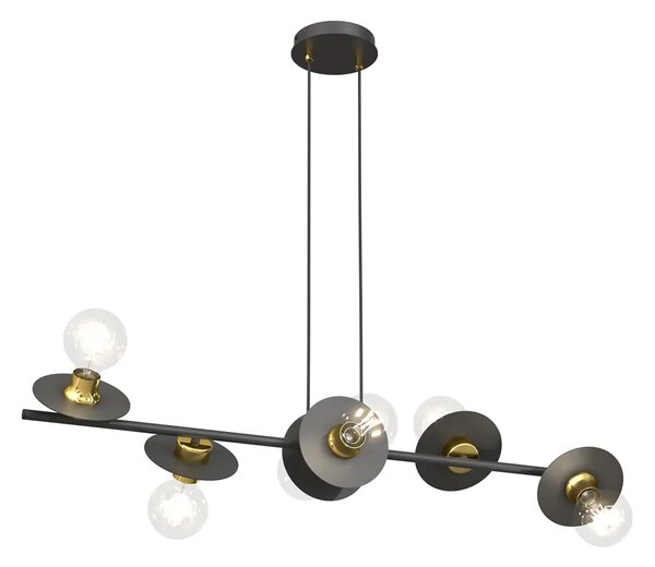 Czarno-złota nowoczesna lampa wisząca - D159 R8-H70