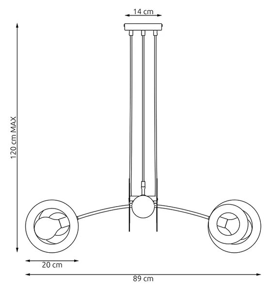 Biała regulowana lampa wisząca - D156 R3-S18