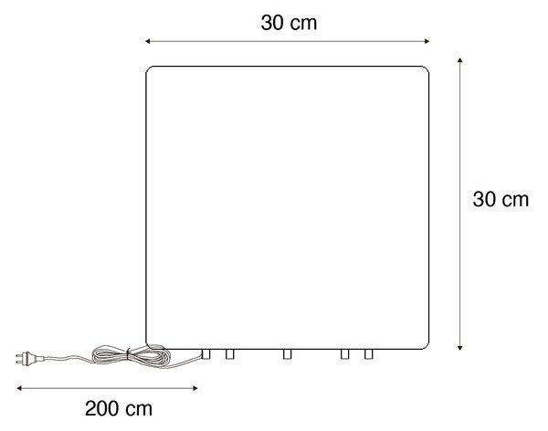 Nowoczesna lampa zewnętrzna biała 30 cm kwadratowa IP44 - Nura