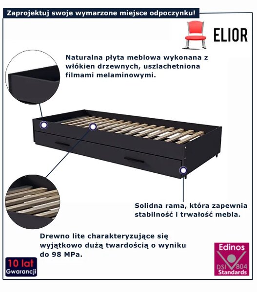 Modułowa szuflada ze stelażem oraz półką antracyt K4-N30