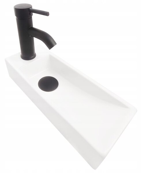 Umywalka nablatowa Estiva ASTINA Prawa biała 38,5x14,8x8 cm 1 szt